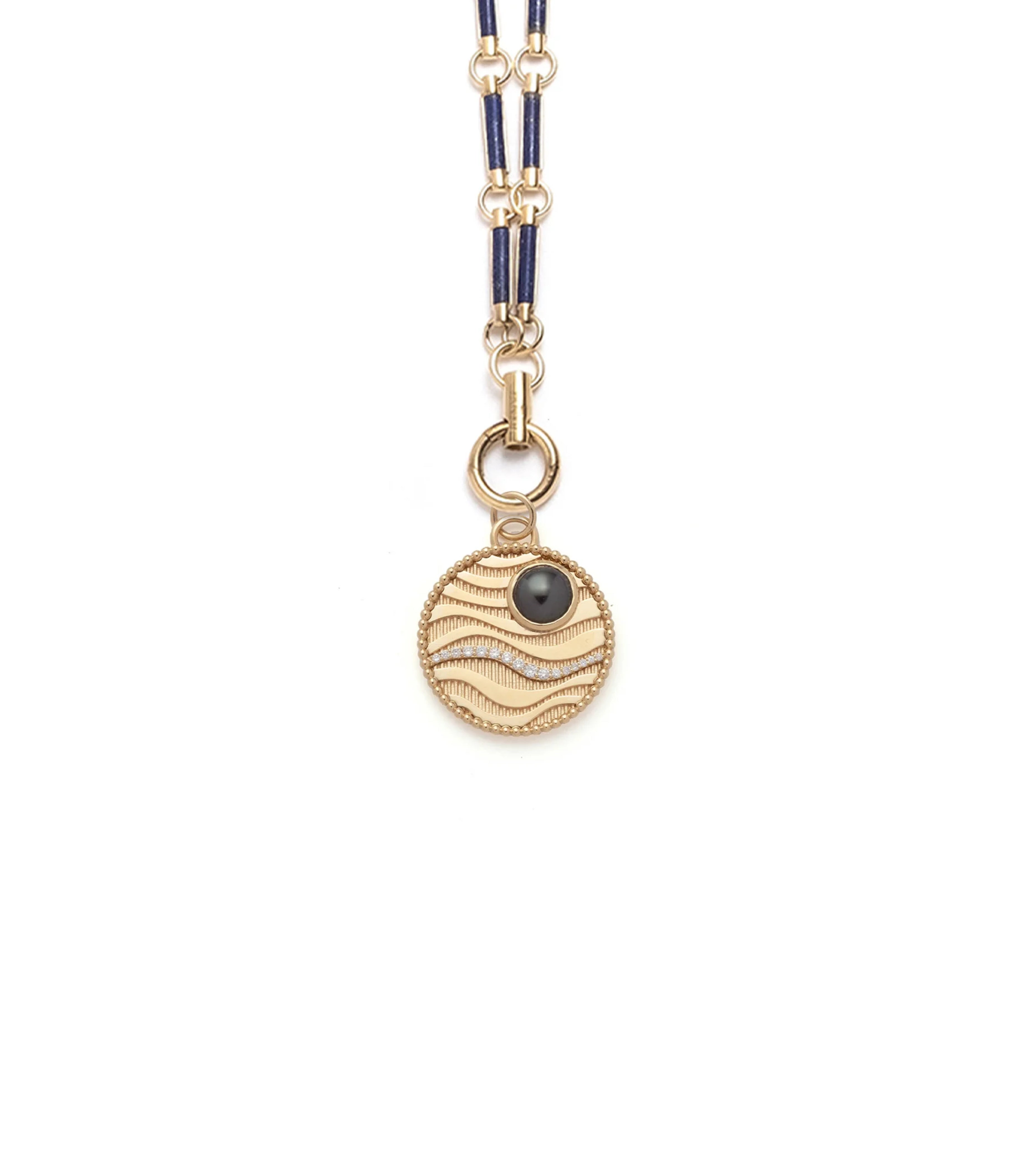 Sana - Wholeness : Lapis Stone Hanging Clockweight Necklace