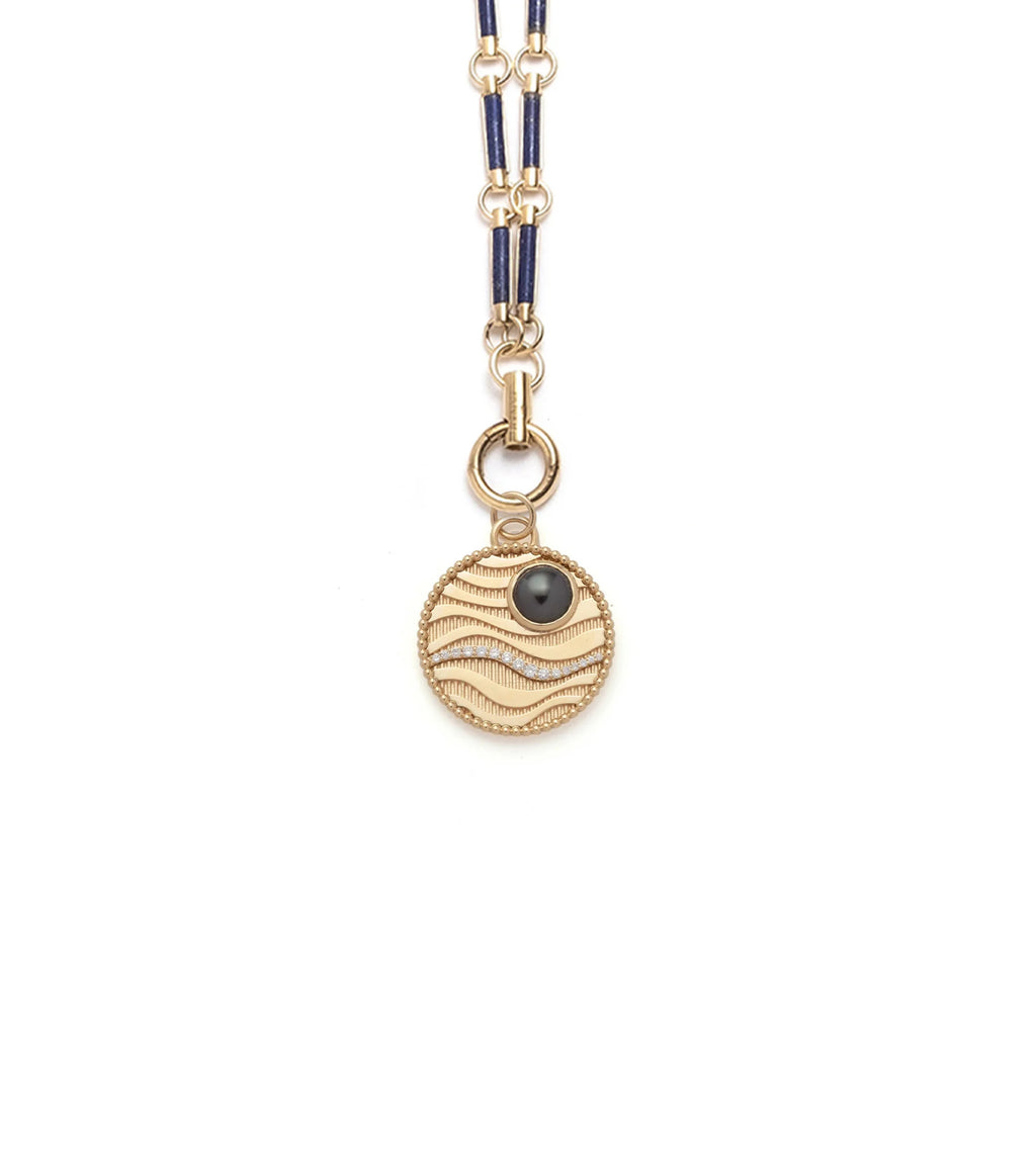 Sana - Wholeness : Lapis Stone Hanging Clockweight Necklace view 1