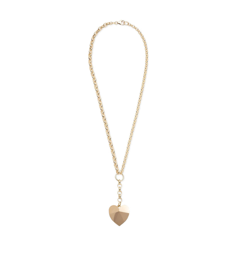 18K Yellow Gold Ever Growing - Love : Facets of Love Heavy Mixed Belcher Chain Necklace – FoundRae