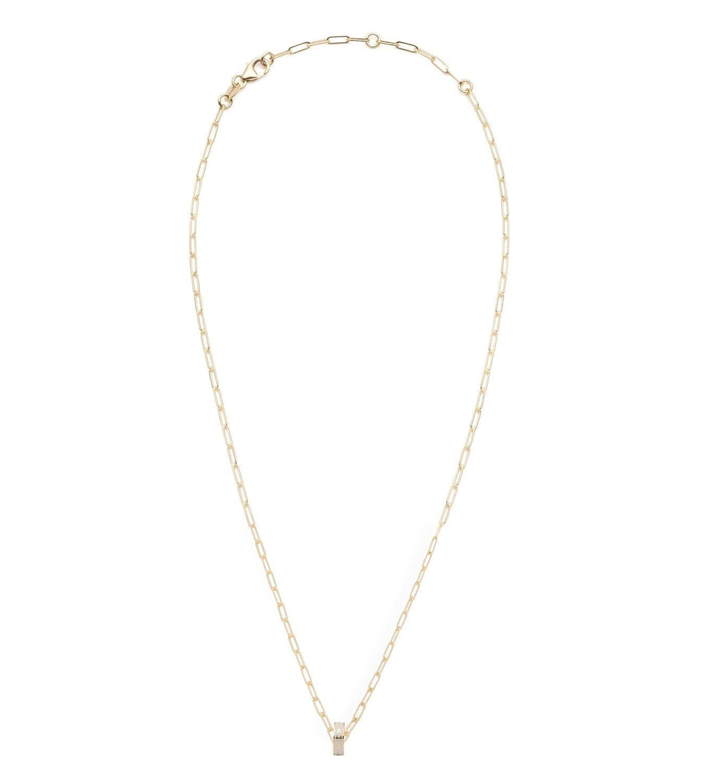 18K  Yellow  Gold Amate - Love : Heart Beat Super Fine Clip Chain Necklace – FoundRae