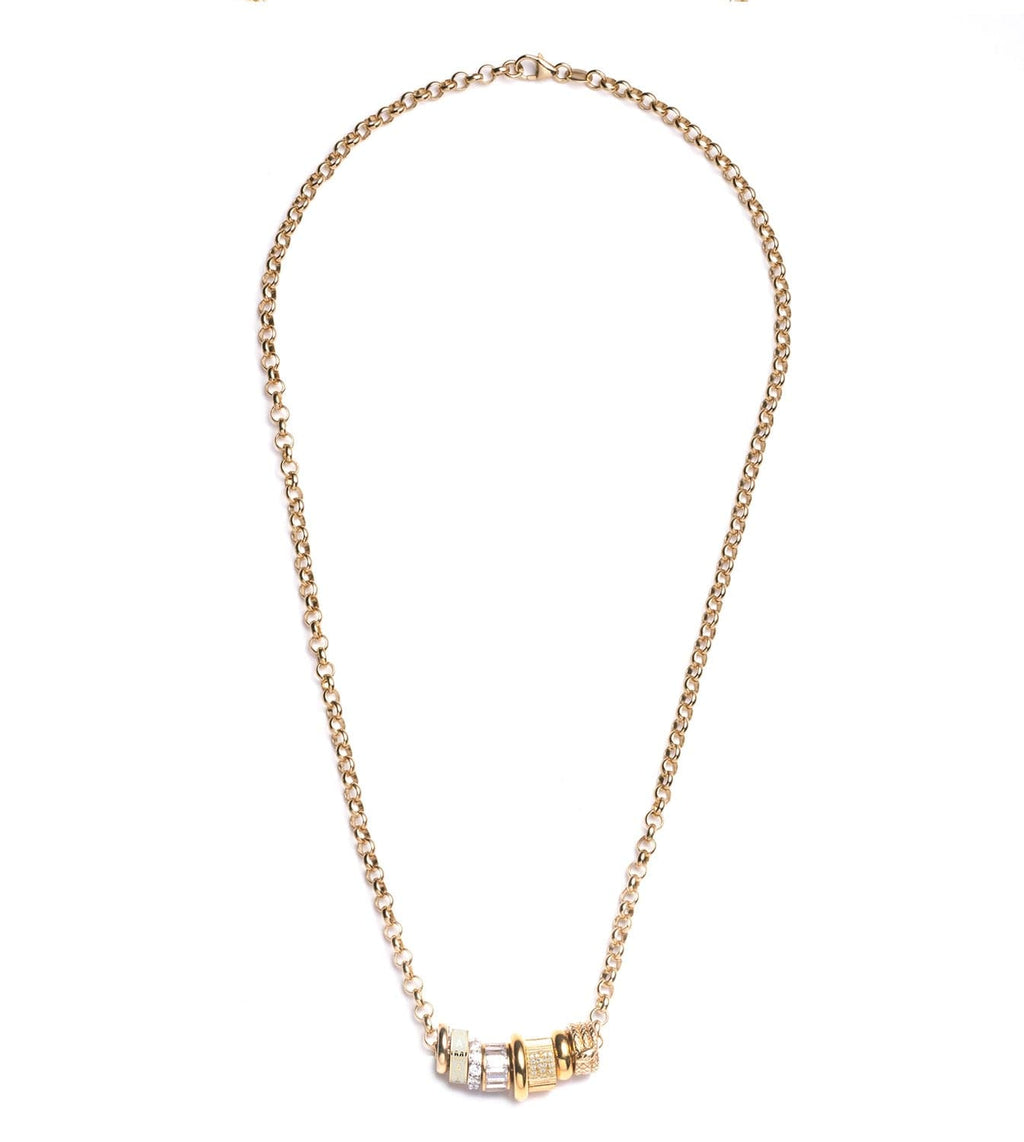 18K  Yellow  Gold Amate - Love : Heart Beat Story - Medium Belcher Chain Necklace – FoundRae