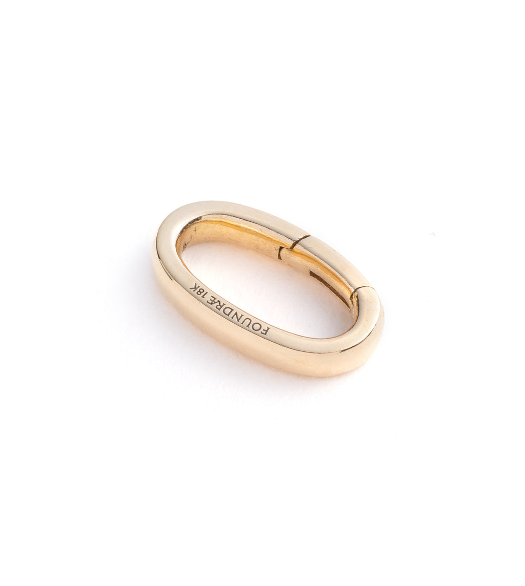 18K Yellow Gold Medium Oval Push Gate Annex Link – FoundRae