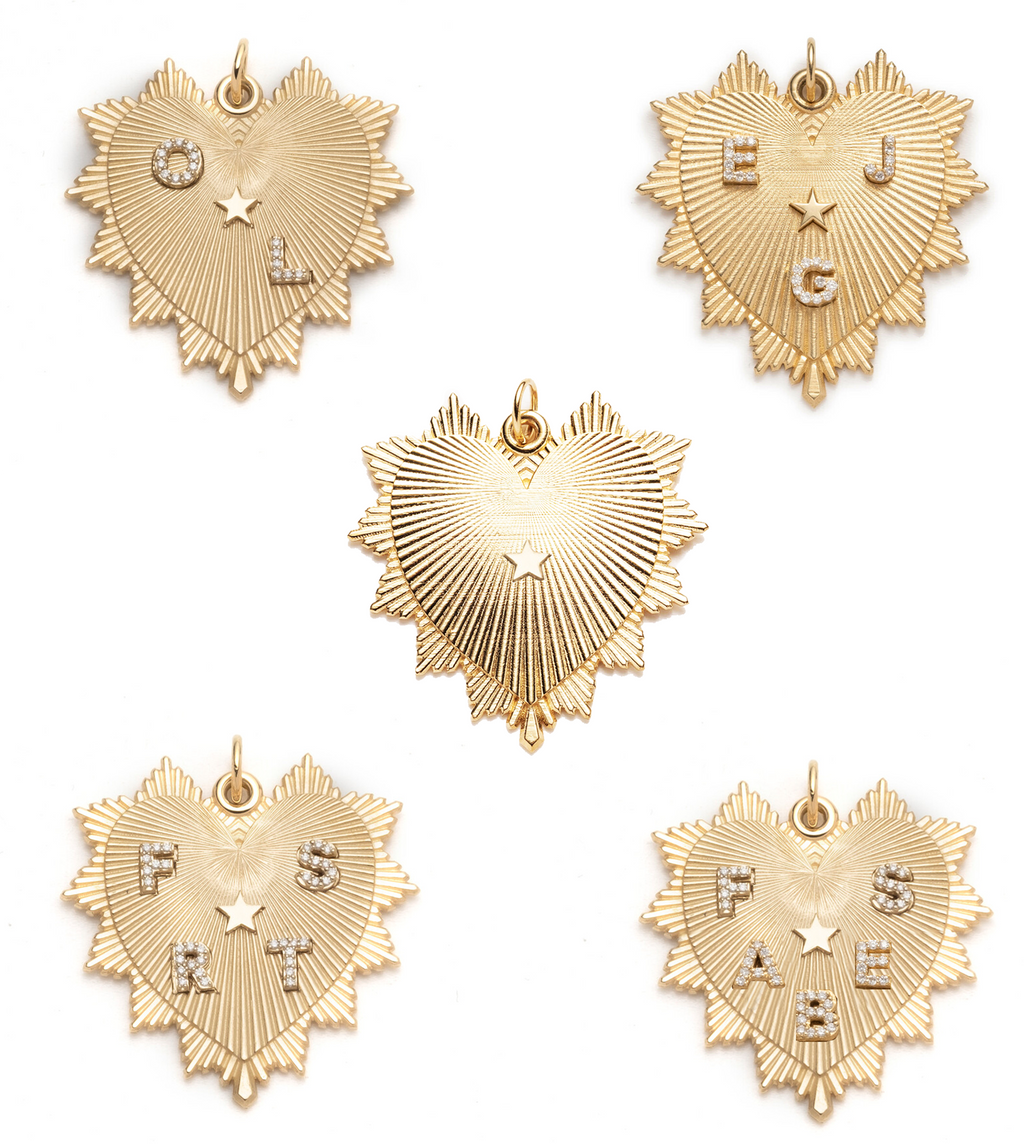 Custom Heart Love Token Oversized Medallion : in Yellow Gold with Diamonds and an Annex Link – FoundRae view 4