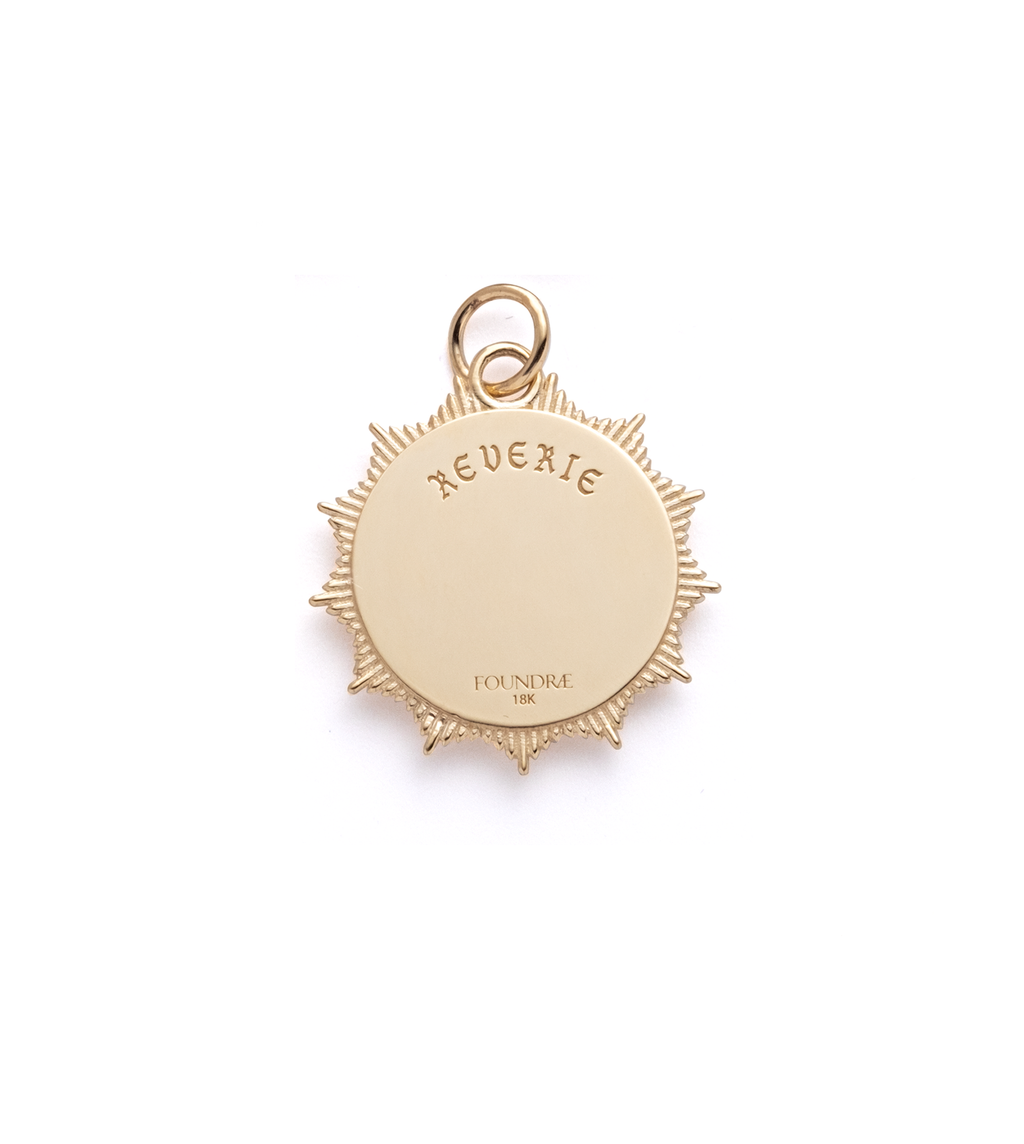 18K Yellow Gold Reverie Medium Medallion : in Yellow Gold with Diamonds and an Annex Link – FoundRae view 5