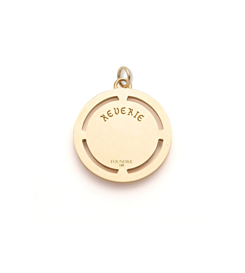 18K Yellow Gold Reverie Large Specialty Medallion : in Yellow Gold with Diamonds and an Annex Link – FoundRae view 4