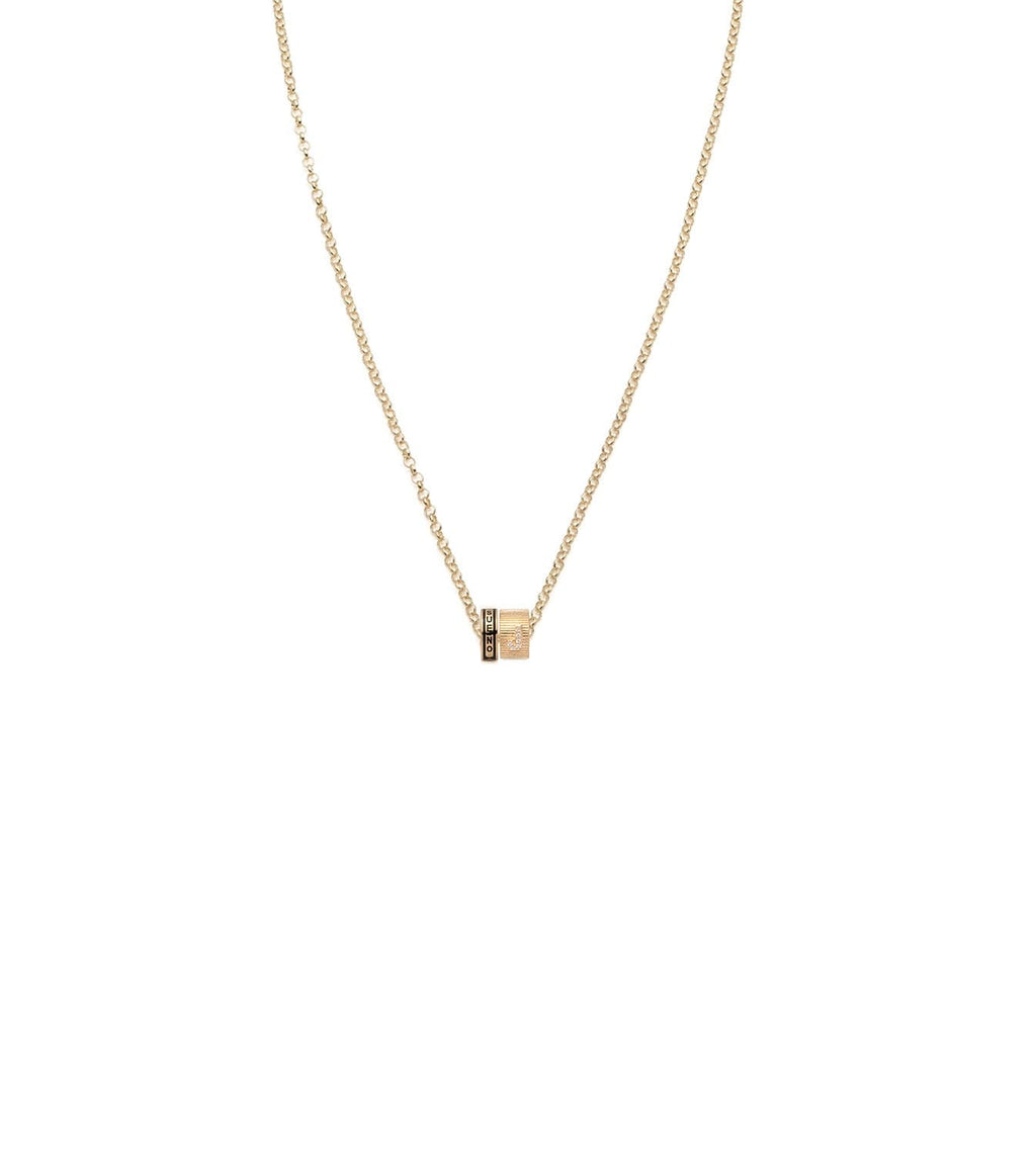 Dream & Pave Diamond Initial : Heart Beat Fine Belcher Chain Necklace view 1