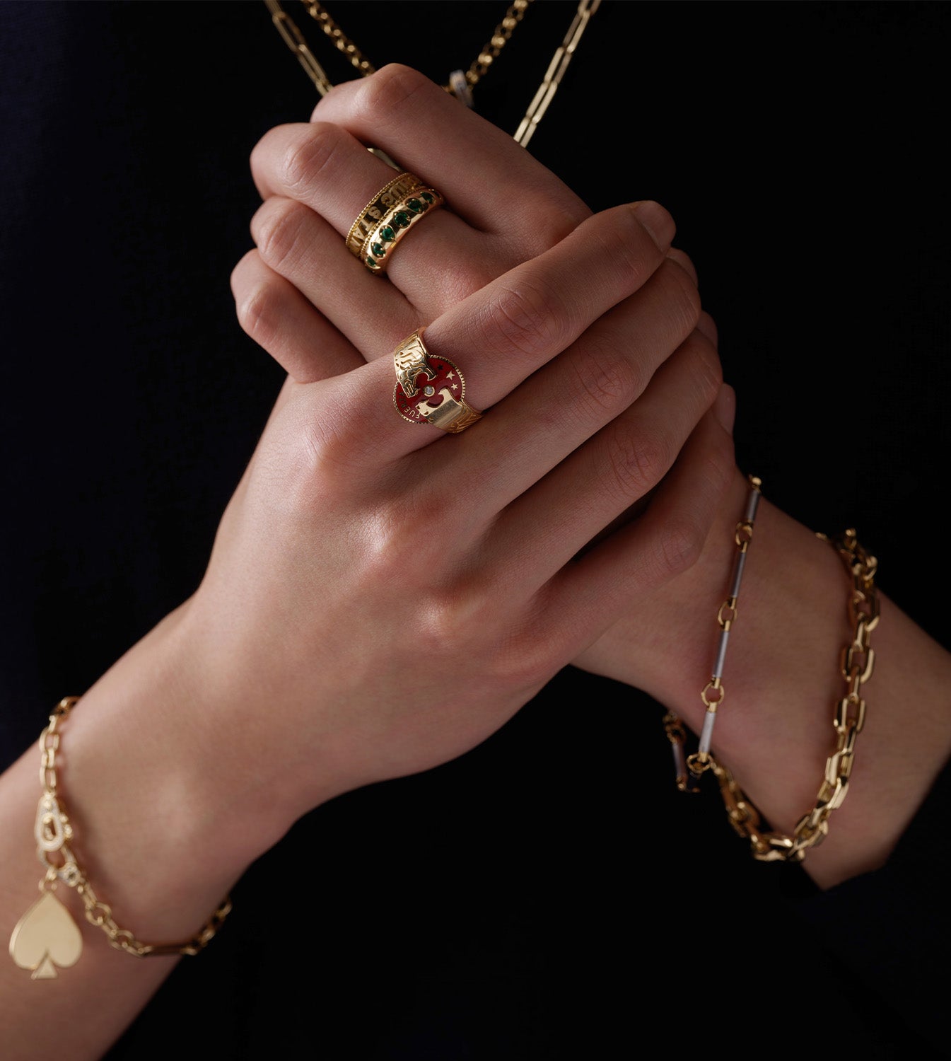 Mixed Gold Element Chain Bracelet