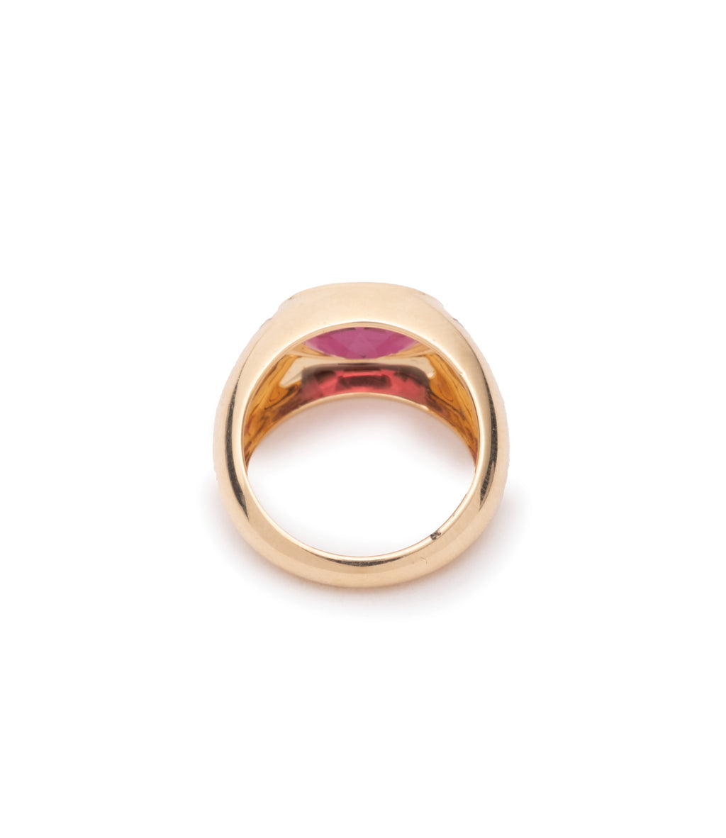 4.44 ct One-of-a-Kind Gemstone Ring : in Yellow Gold with Rhodalite Garnet – FoundRae view 4