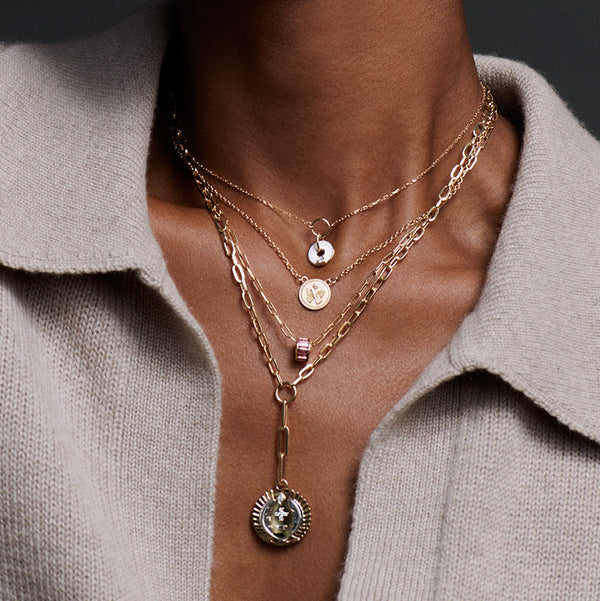 True Love | Baguette Heart Beat | Pink Tourmaline, Yellow Gold