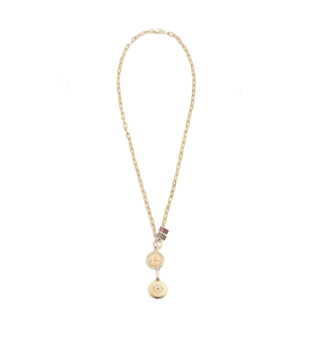 18K Yellow Gold Protection & Internal Compass : Refined Clip Chain Necklace Story – FoundRae