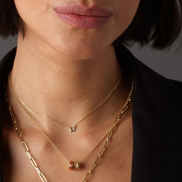 Pave Diamond Initial - Initials & Numbers : Heart Beat