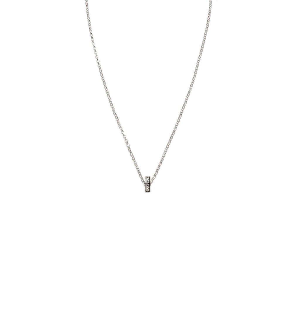 18K  White  Gold Dream : Heart Beat Fine Belcher Chain Necklace White Gold – FoundRae