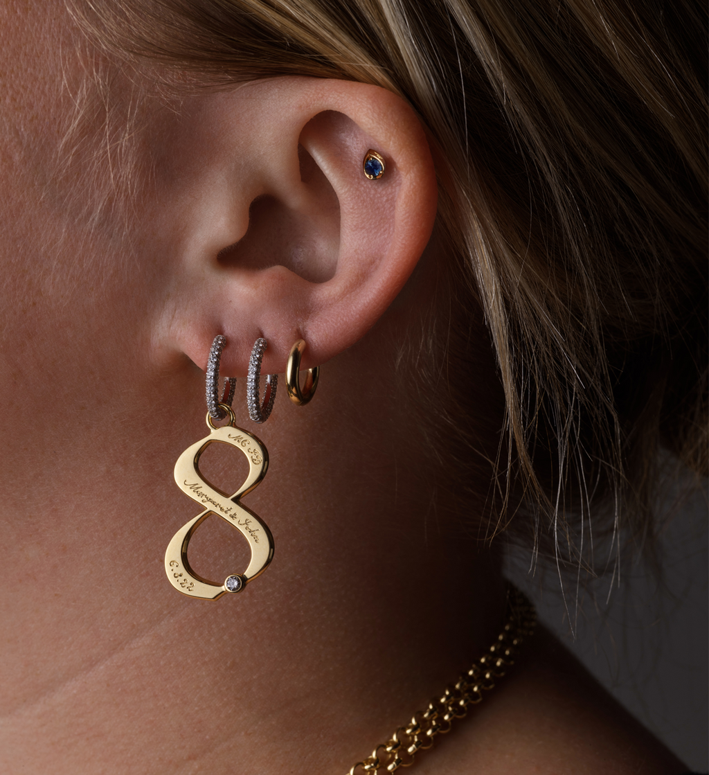 Small Pave Chubby : Ear Hoop view 2