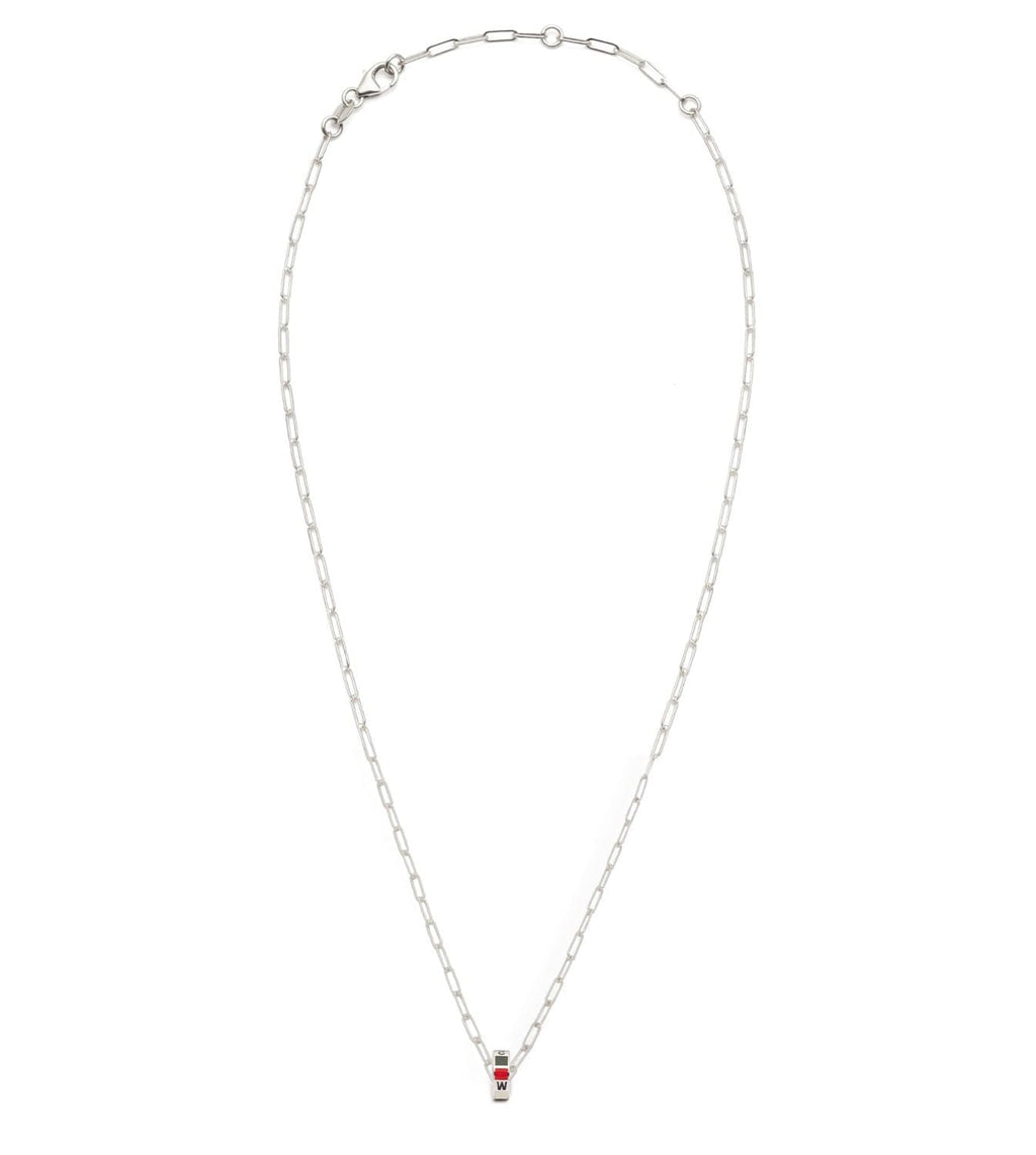 Internal Compass : Heart Beat Super Fine Clip Chain Necklace White Gold – FoundRae