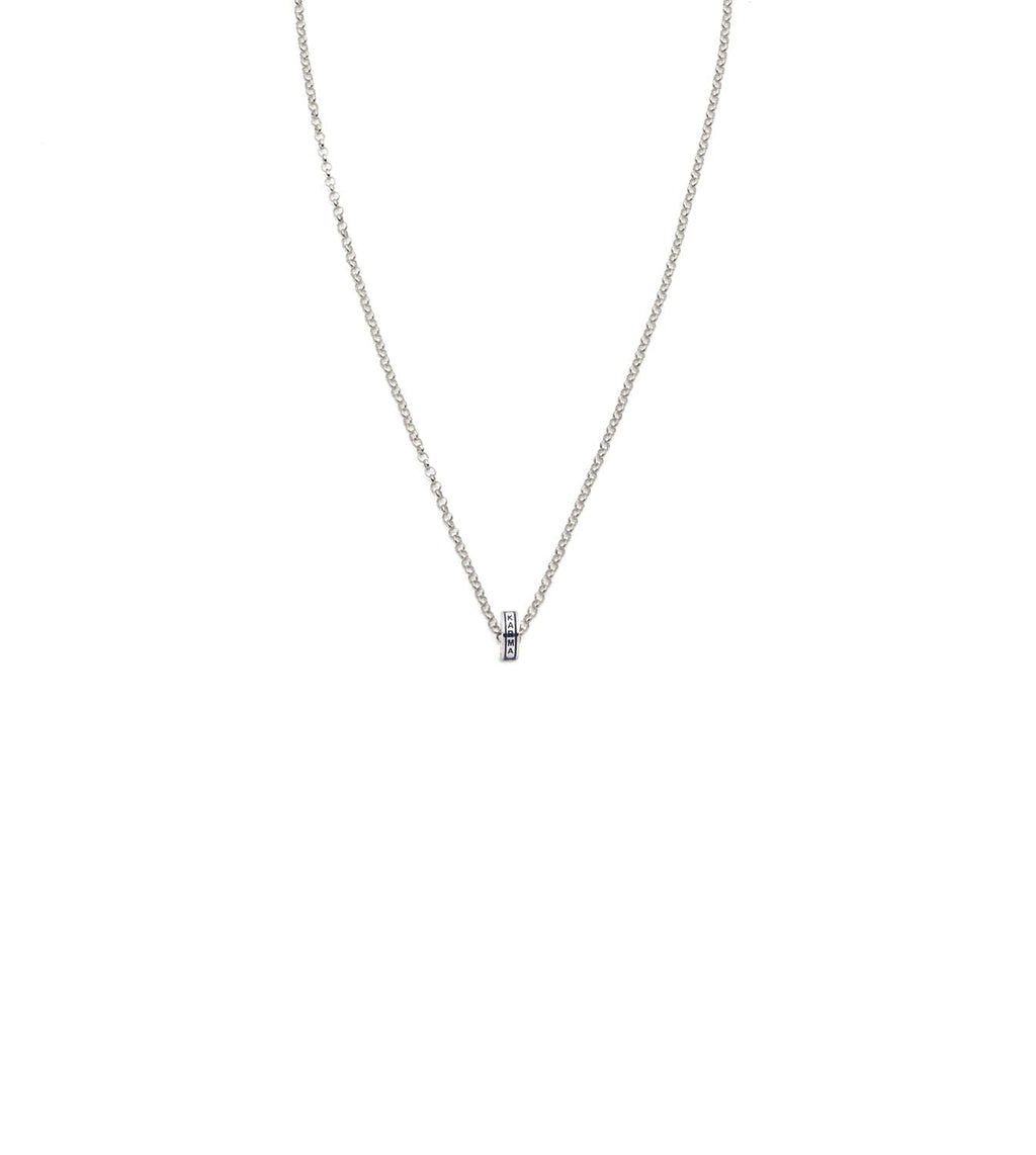 Karma : Heart Beat Fine Belcher Chain Necklace White Gold view 1