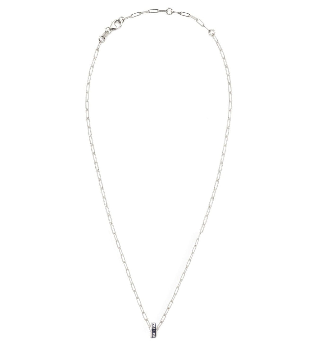 Karma : Heart Beat Super Fine Clip Chain Necklace White Gold – FoundRae