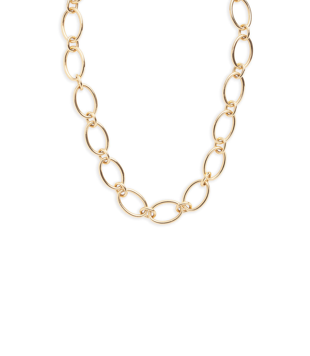 18K Yellow Gold Oval Link Chain Necklace – FoundRae