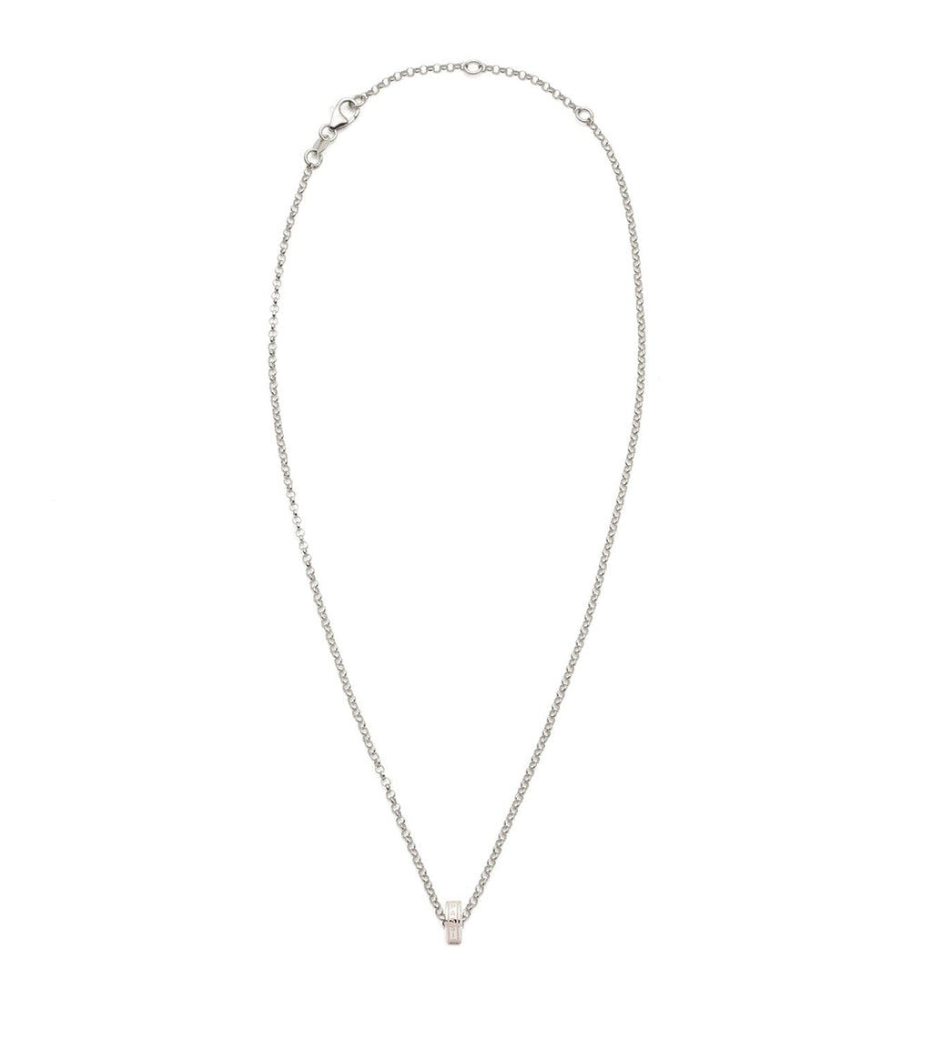 Vivacity : Heart Beat Fine Belcher Chain Necklace White Gold – FoundRae