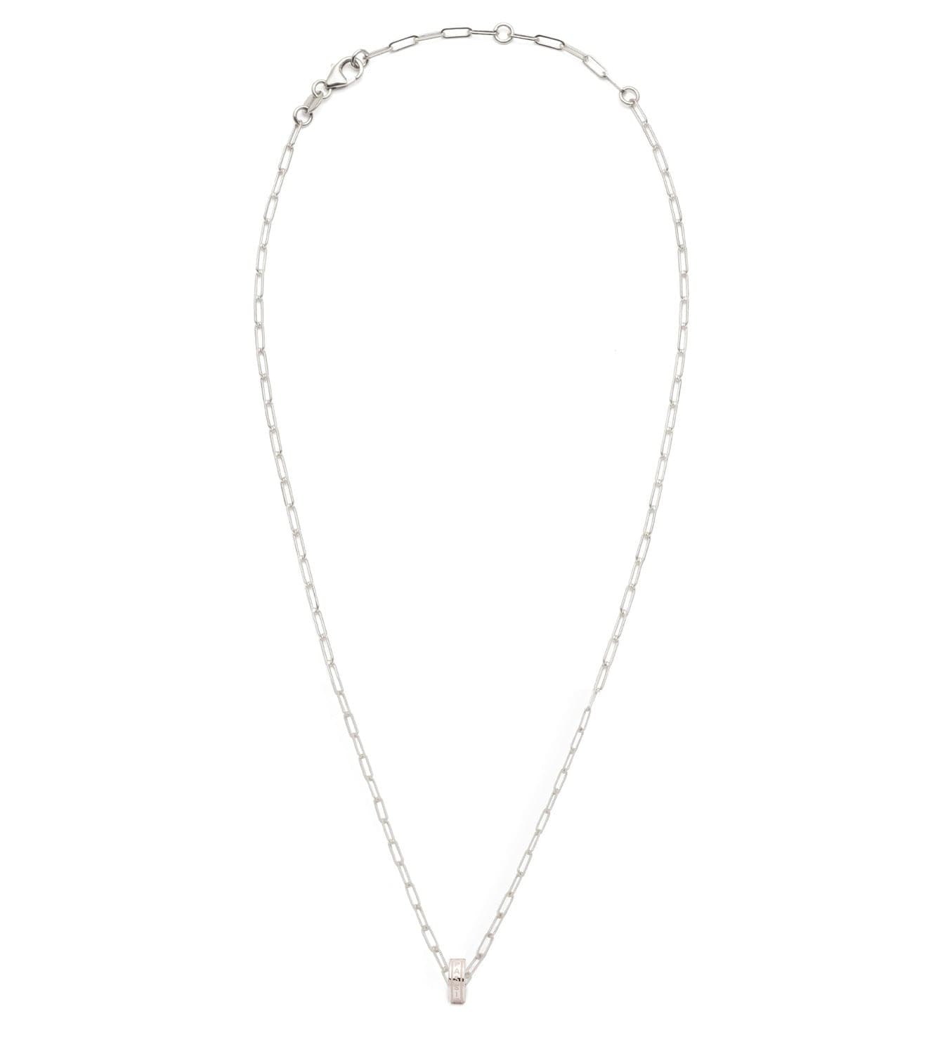 Vivacity : Heart Beat Super Fine Clip Chain Necklace White Gold