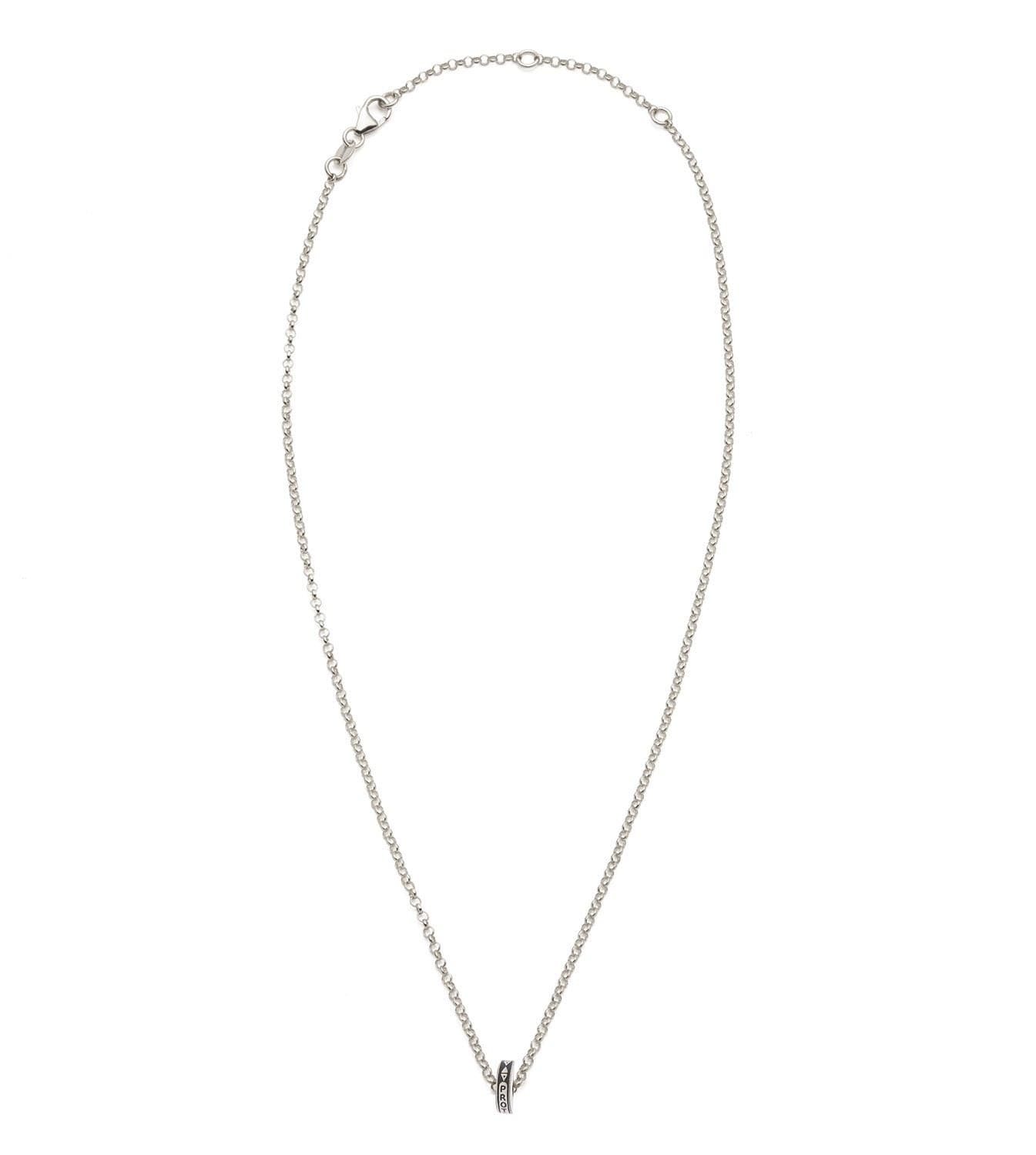Protection : Heart Beat Fine Belcher Chain Necklace White Gold
