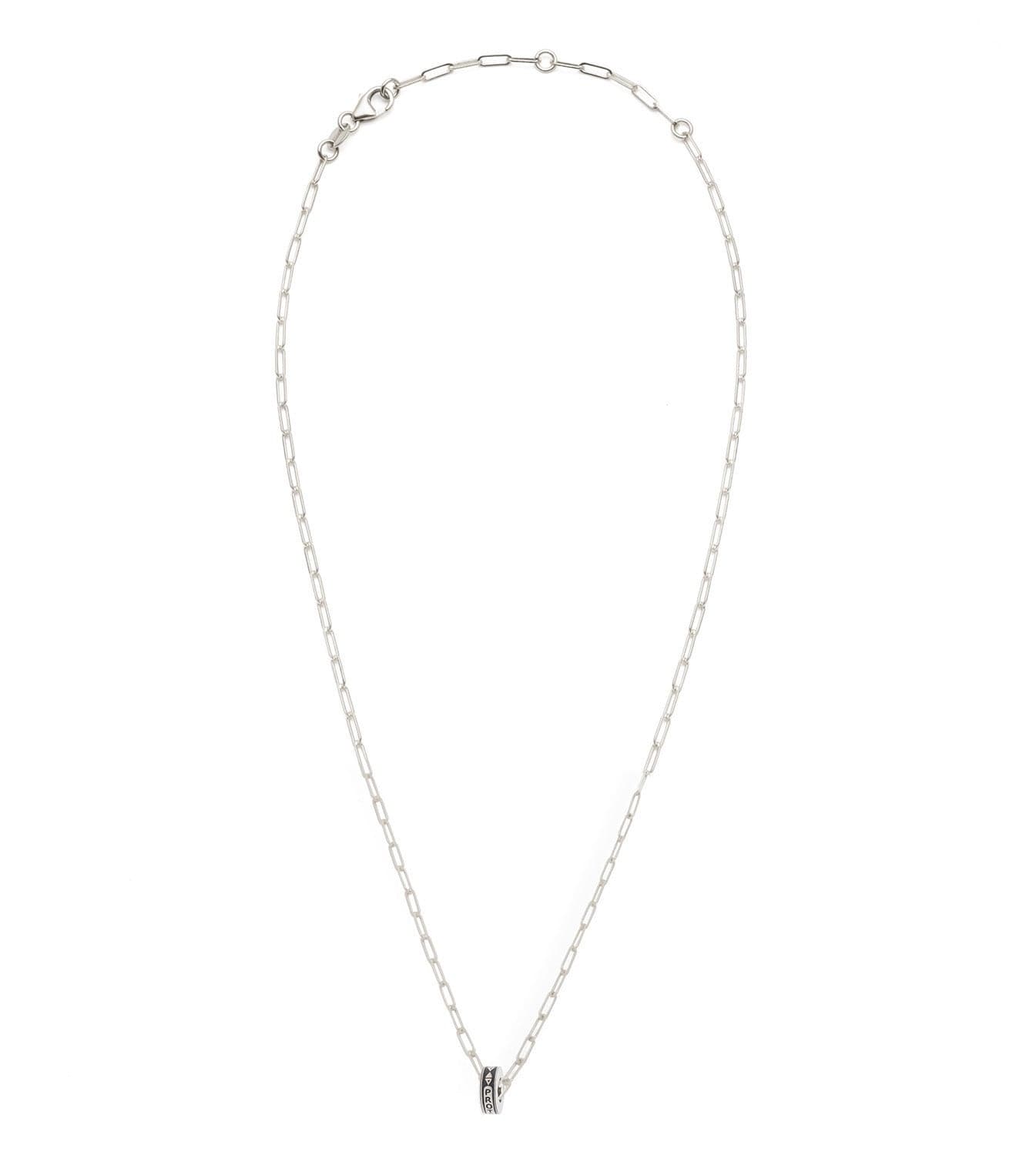 Protection : Heart Beat Super Fine Clip Chain Necklace White Gold