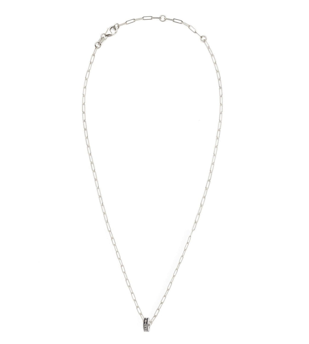 Protection : Heart Beat Super Fine Clip Chain Necklace White Gold – FoundRae