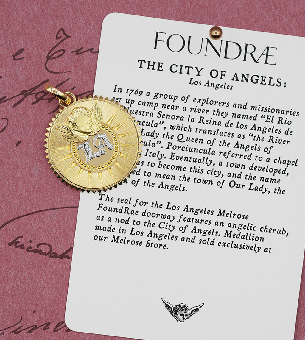 18K Yellow Gold Los Angeles Exclusive Large Medallion : in Yellow Gold with an Annex Link – FoundRae