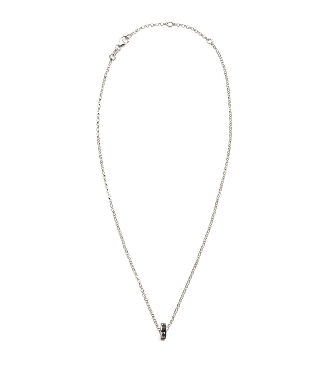 Resilience : Heart Beat Fine Belcher Chain Necklace White Gold