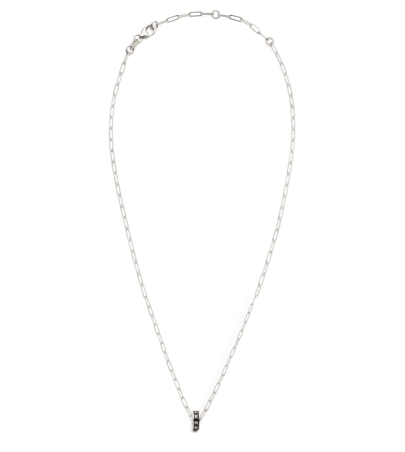 Resilience : Heart Beat Super Fine Clip Chain Necklace White Gold