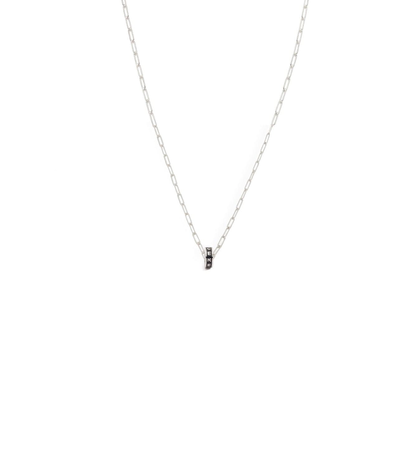 Resilience : Heart Beat Super Fine Clip Chain Necklace White Gold