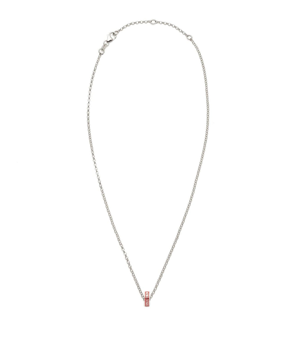 Strength : Heart Beat Fine Belcher Chain Necklace White Gold – FoundRae