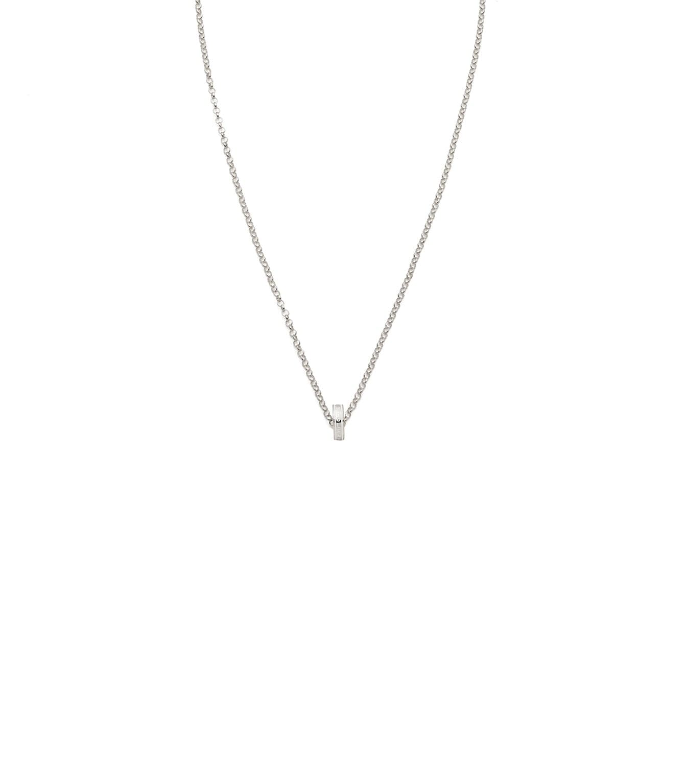 Wholeness : Heart Beat Fine Belcher Chain Necklace White Gold