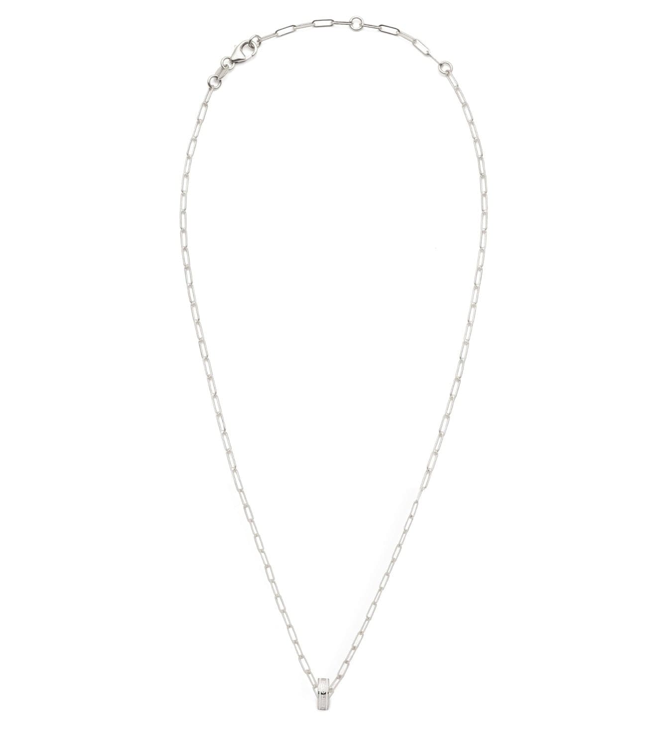 Wholeness : Heart Beat Super Fine Clip Chain Necklace White Gold