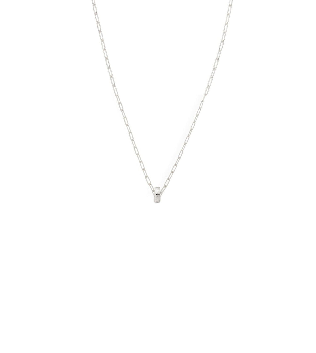 Wholeness : Heart Beat Super Fine Clip Chain Necklace White Gold view 1