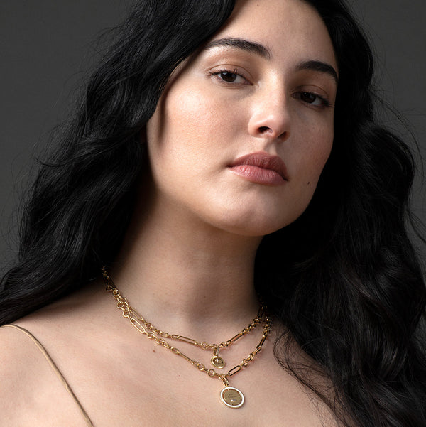 Ever Growing - Vivacity : Double Wrapped Small Mixed Clip Sister Hook Chain Couplet Necklace