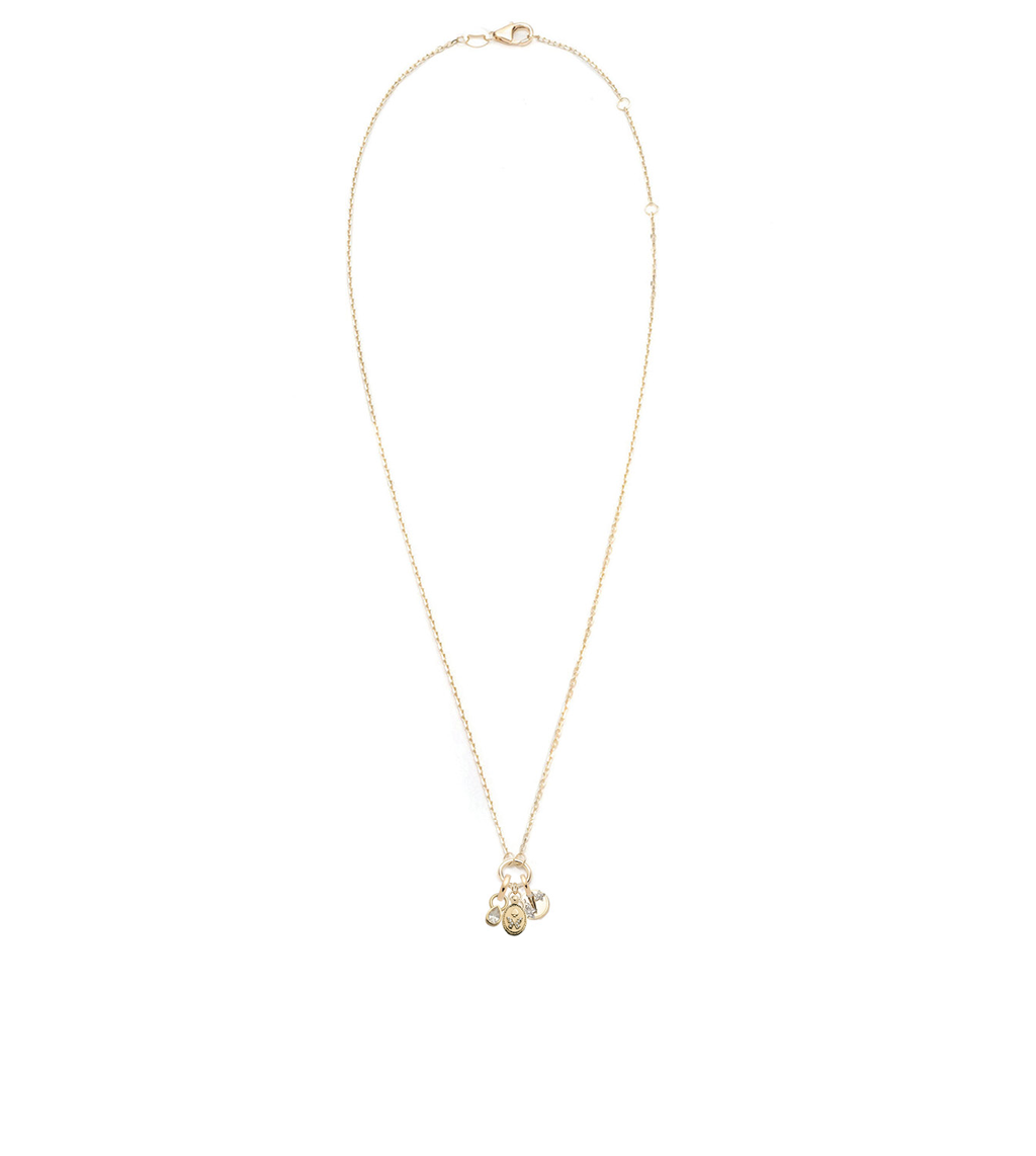 Reverie, Resilience, & Pear : Diamond Fine Belcher Stationary Necklace view 2