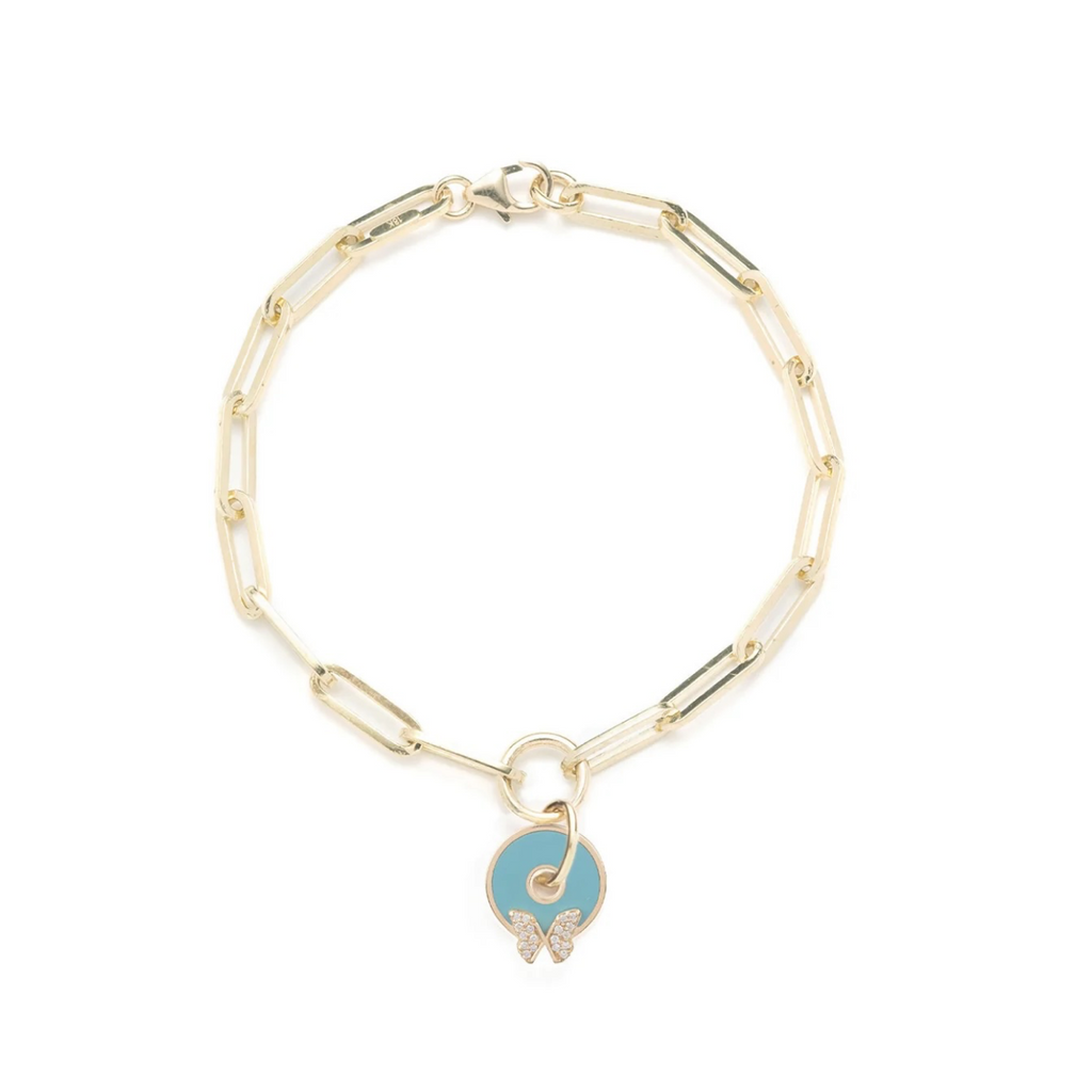Reverie : Aqua Butterfly Classic Fob Bracelet view 1