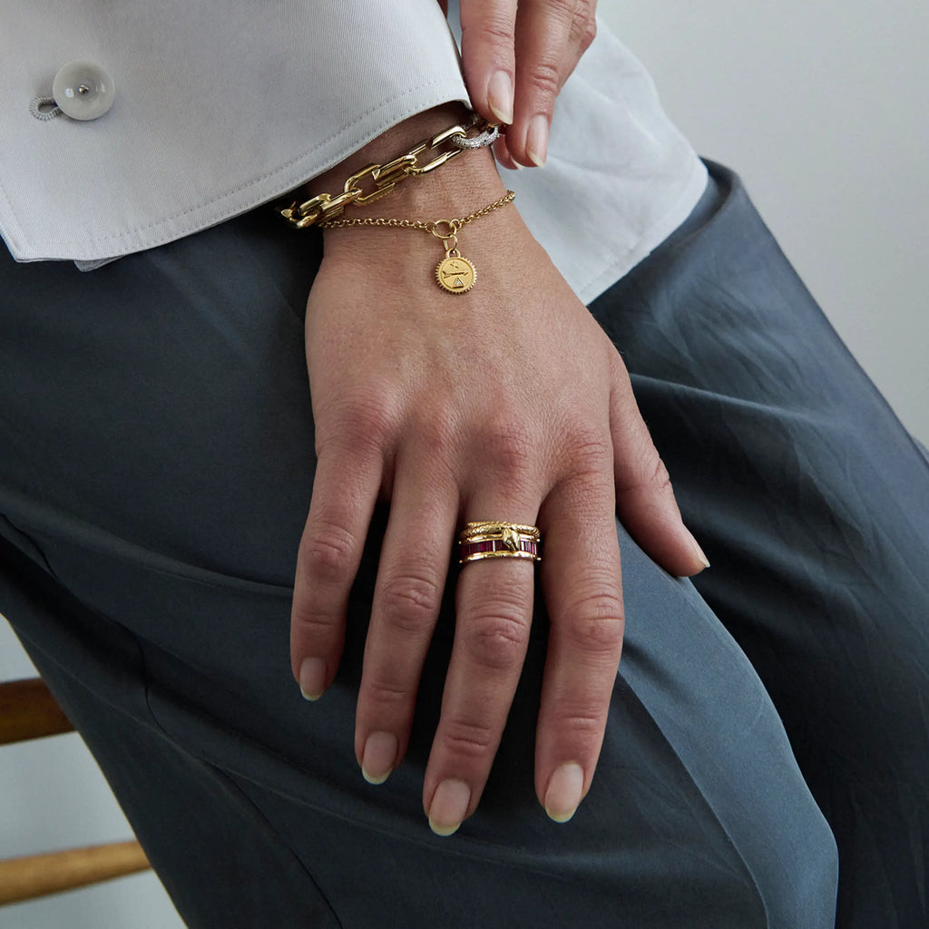 Dream | Small Belcher Bracelet | Diamond, Yellow Gold view 2