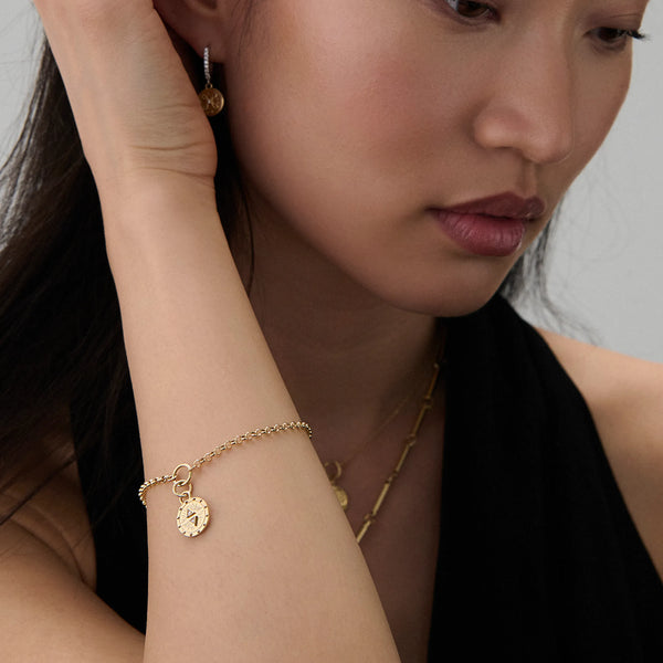 Protection | Small Belcher Bracelet | Diamonds, Yellow Gold