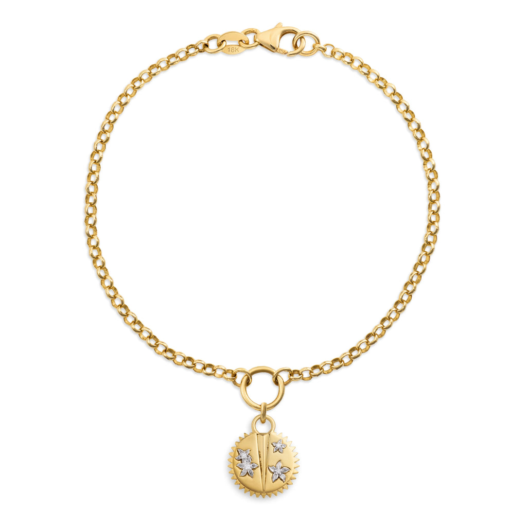 Resilience | Blossoms Small Belcher Bracelet | Diamonds, Mixed Gold view 1