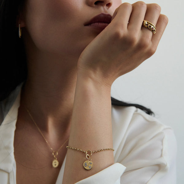 Resilience | Blossoms Small Belcher Bracelet | Diamonds, Mixed Gold
