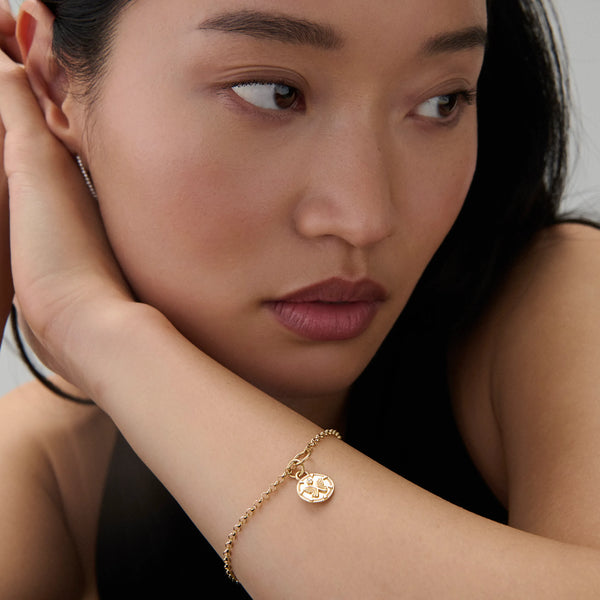Reverie | Butterfly Small Belcher Bracelet | Diamond, Yellow Gold