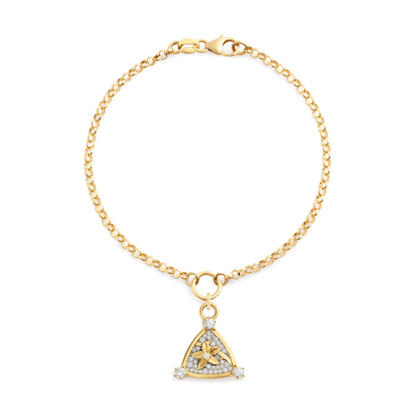 Resilience | Blossom Small Belcher Bracelet | Diamonds, Yellow Gold