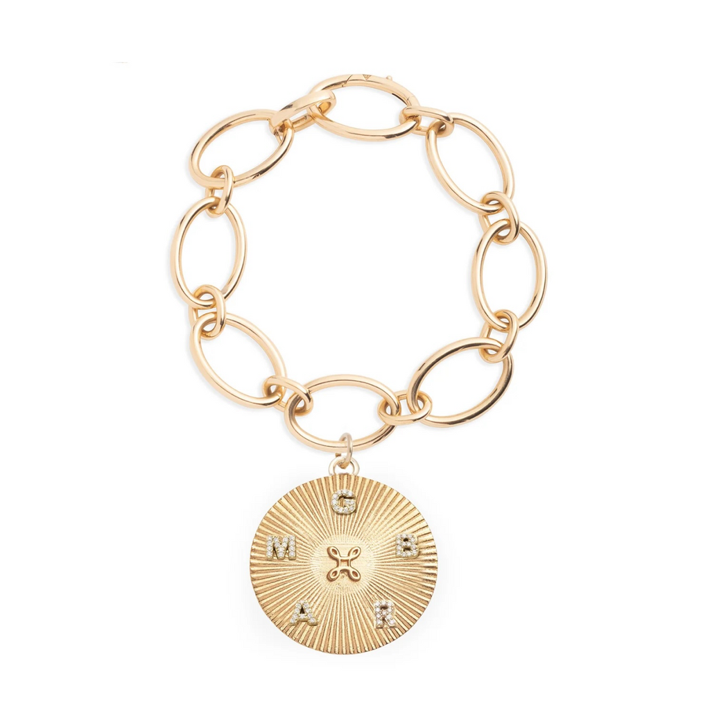 True Love : Love Token Oval Link Chain Bracelet view 1