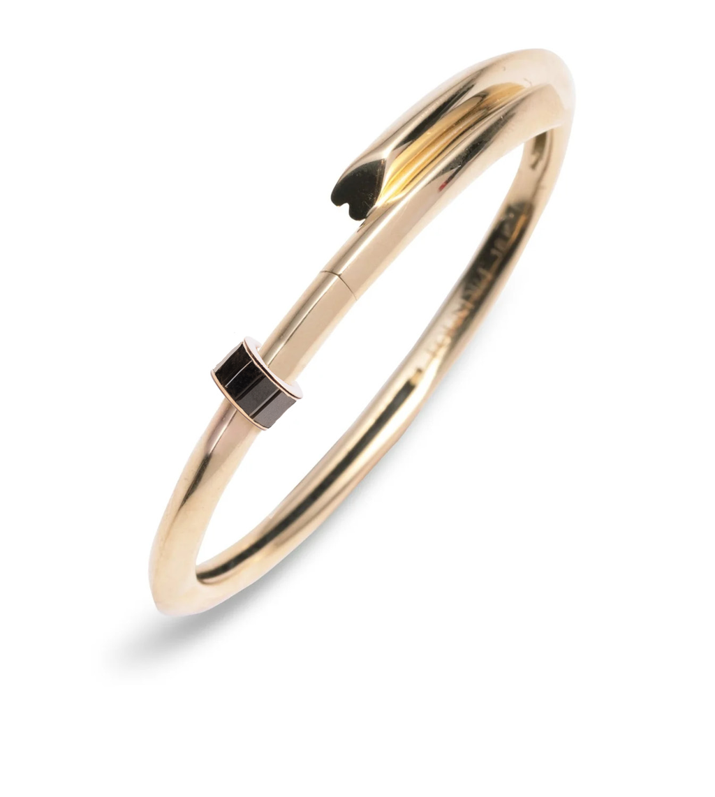 Baguette Black Diamond - Love : Heart Beat Strong Heart Bangle view 1