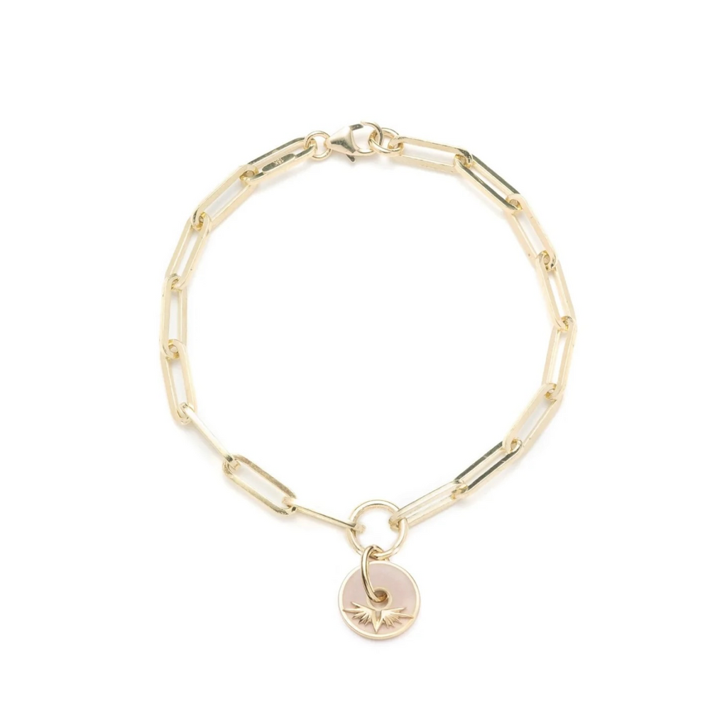 Blush Wings - Vivacity: Disk Classic FOB Clip Chain Bracelet view 1