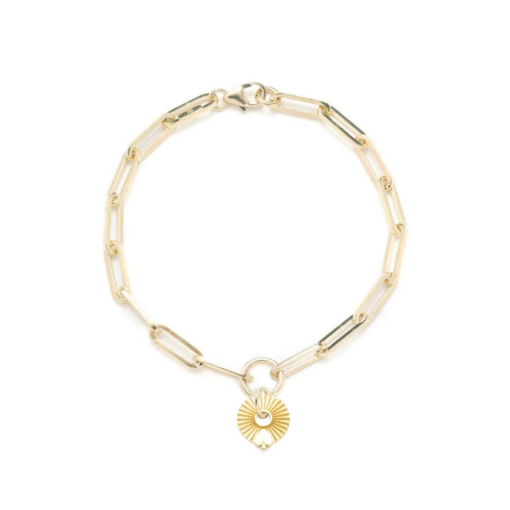 Spade - Reverie : Gold Symbol Disk Classic FOB Clip Chain Bracelet view 1
