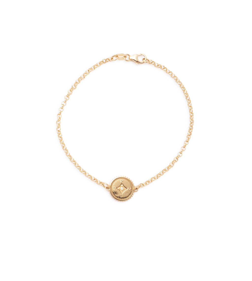 18K Yellow Gold Internal Compass : Stationary Bracelet – FoundRae