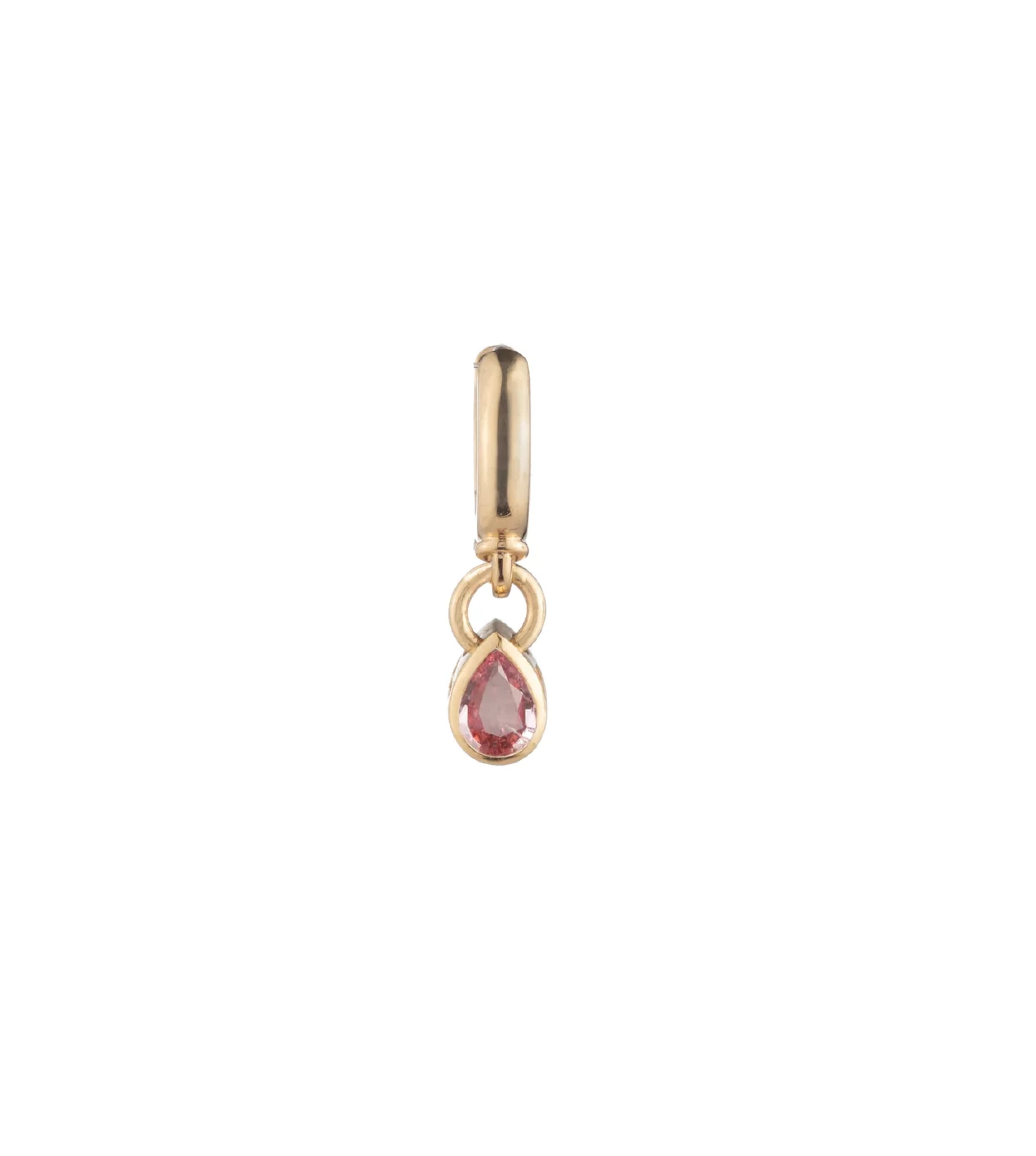 Forever & Always a Pair - Love : Pink Tourmaline Hoop Earring