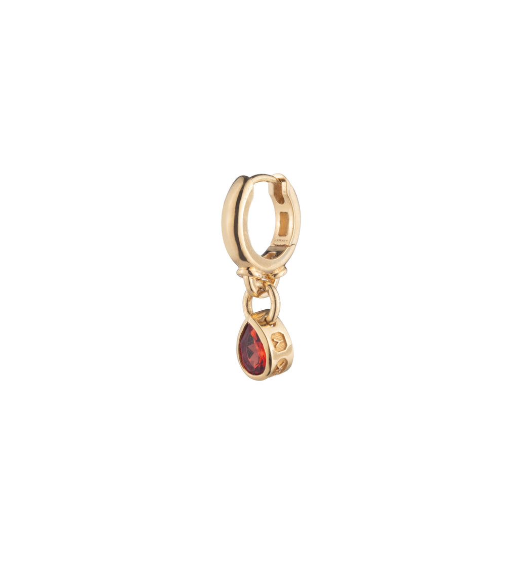 18K Yellow Gold Forever & Always a Pair - Love : Ruby Hoop Earring – FoundRae